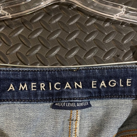 American Eagle Straight‎ Next Level Denim Dark Wash Blue Jeans Men's Size 30x36 - Picture 4 of 10